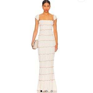 Elegant Cream Maxi Dress
